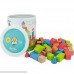 Bimi Boo Wooden Building Blocks Set for Kids Classic Wooden Toy with 50 Bright-Colored Blocks and Storage Bucket for Toddlers B07GB9NYM9